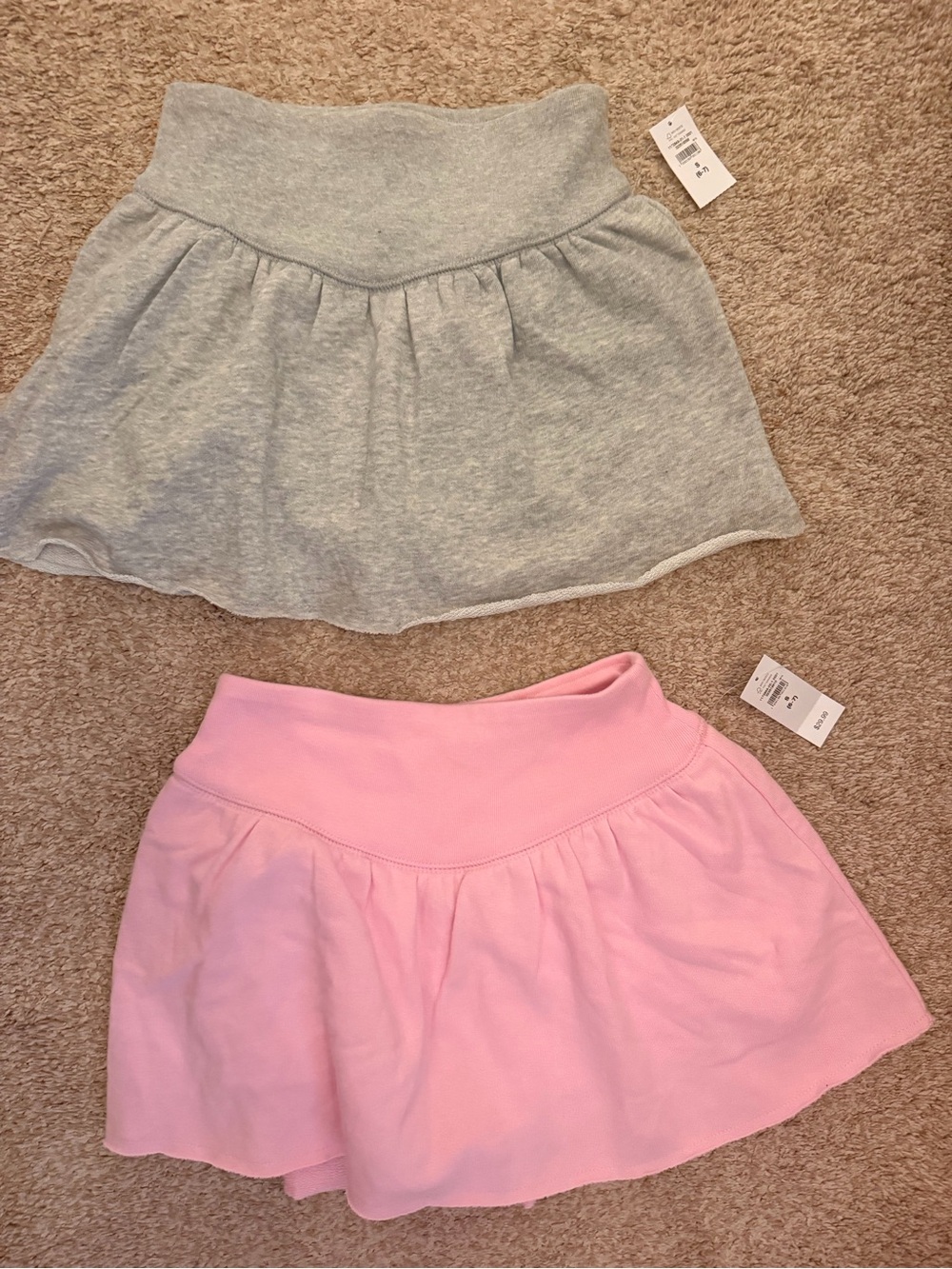 GAP Factory Girls' Knit Skirts - Pink & Light Gray
